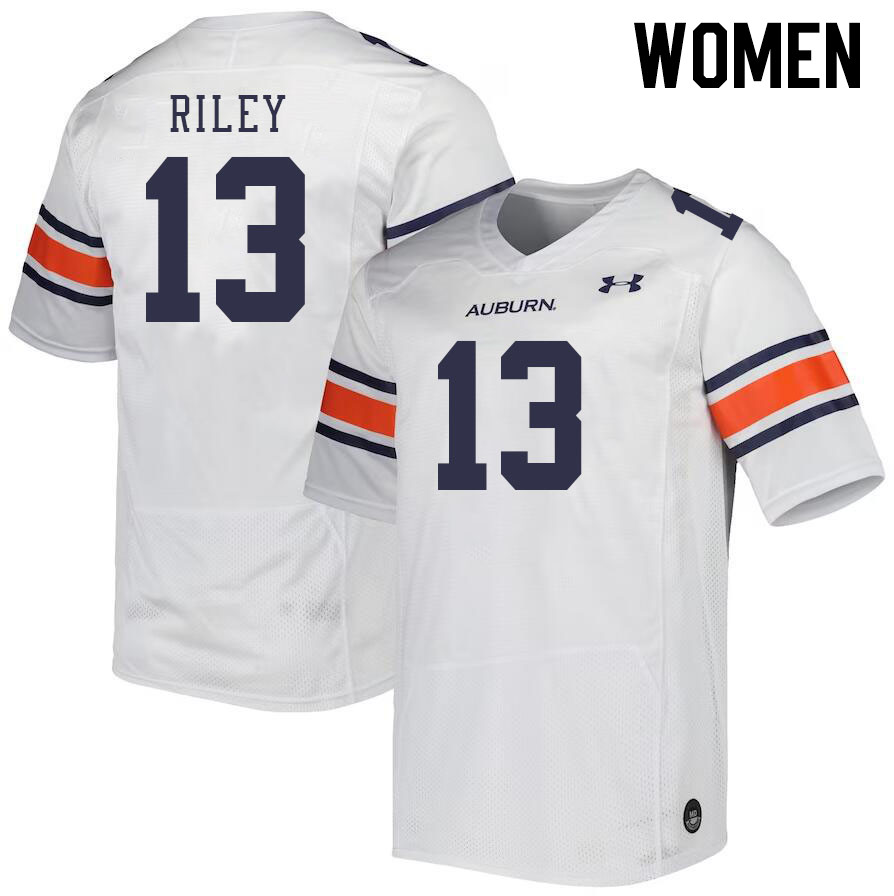 Women #13 Cam Riley Auburn Tigers College Football Jerseys Stitched-White